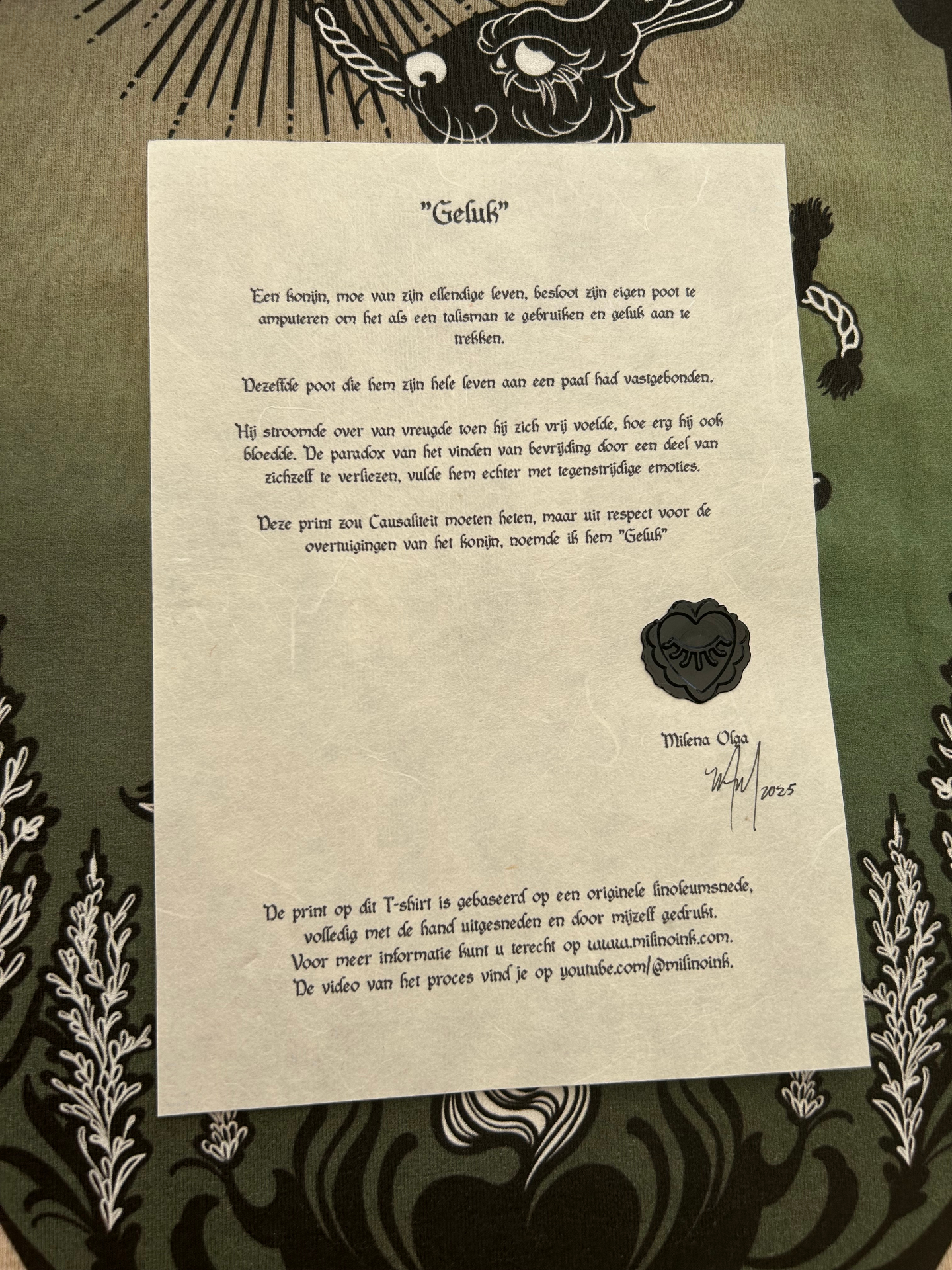 MILINOINK Geluk verhaal certificate